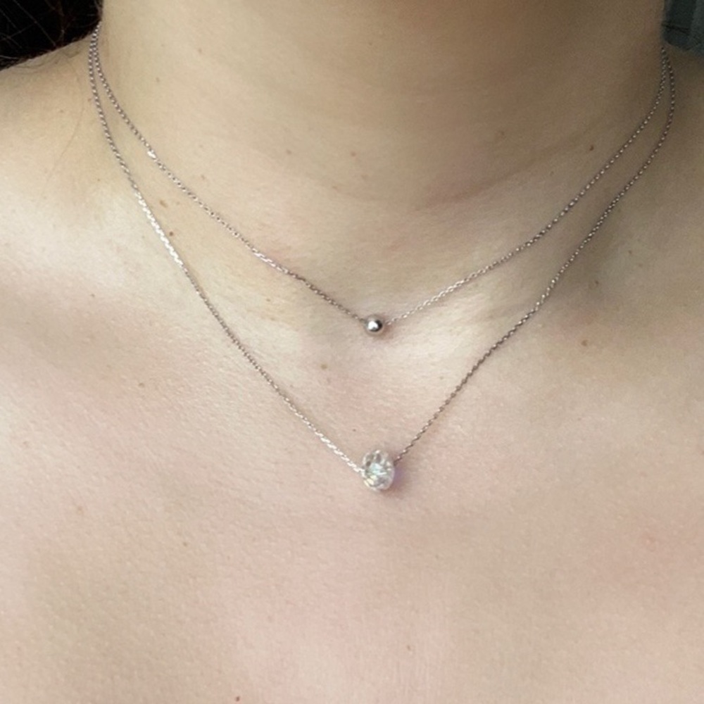 Dainty Sterling Silver Choker double chain